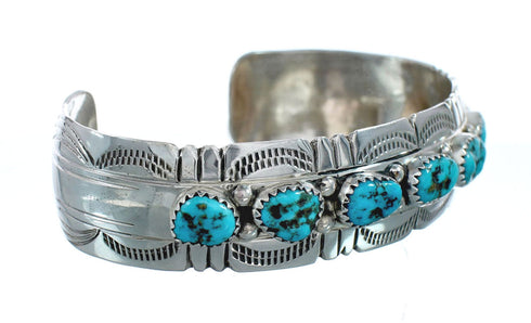 Native American Navajo Turquoise Sterling Silver Cuff Bracelet NN20173